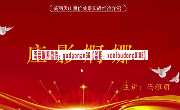 量学云讲堂冯雅丽2024庄影婀娜第4期课程正课系统课+收评 共45视频