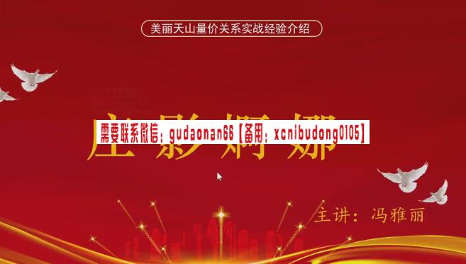 量学云讲堂冯雅丽2024庄影婀娜第5期课程正课系统课+收评